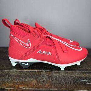 NEW Nike Alpha Menace Pro 3 Mens Size 12 Cleats University Red White CT6649-616